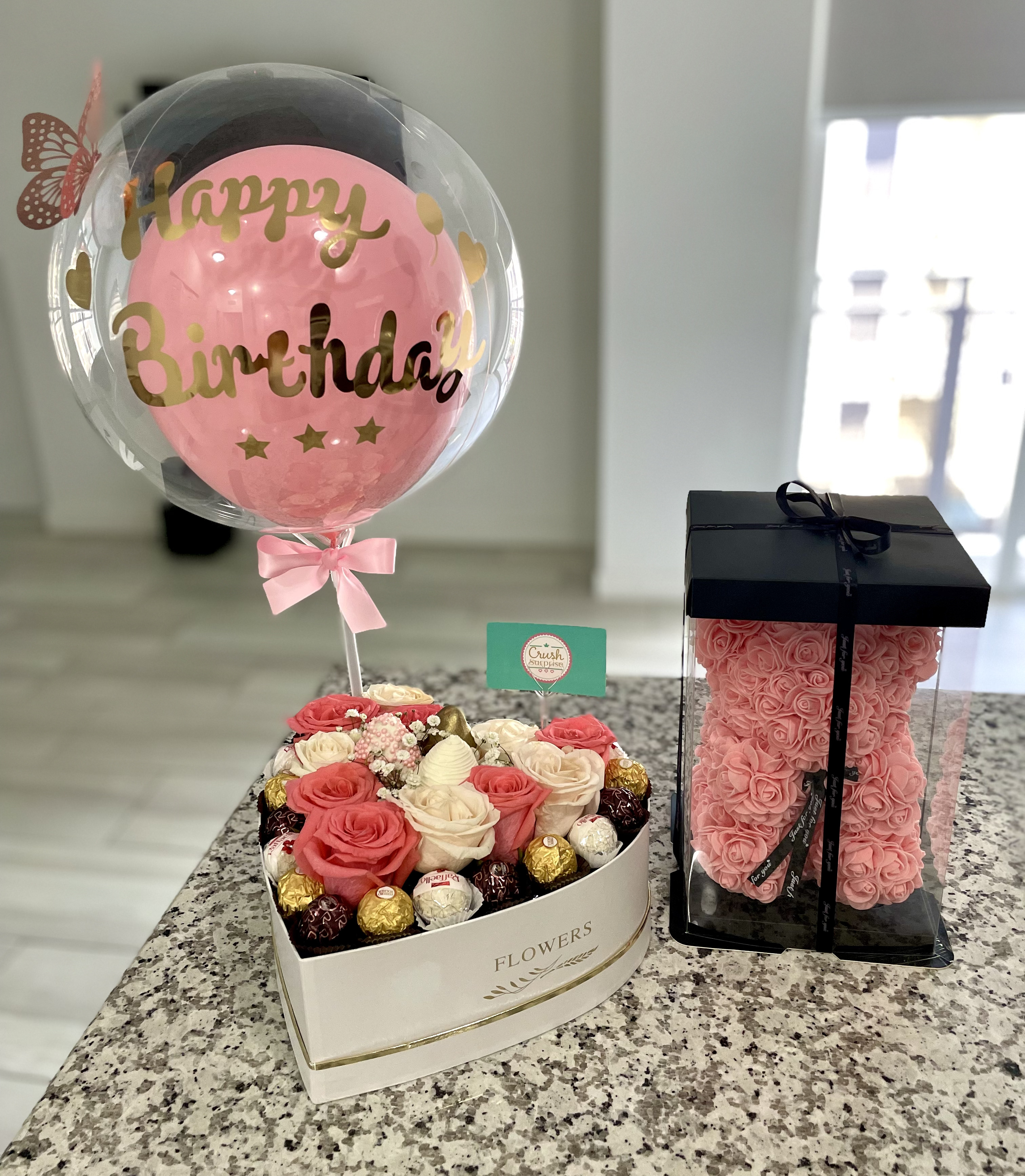 Duo Surprise Flowers + Foam Rose